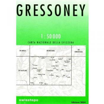 Mapa topográfico 1:50.000 Gressoney - Swisstopo