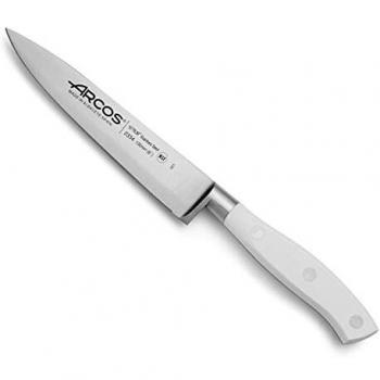Arcos Serie Riviera Blanc, Cuchillo Cocinero, Hoja de Acero Inoxidable Forjado Nitrum 150 mm, Mango de Polioximetileno, POM Color Blanco