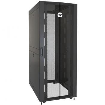 Vertiv VR3350 - Armario rack de 42U para servidores y equipos de red, color negro con puerta transparente