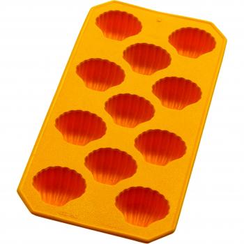 Lékué 0850400A02C049 - Cubitera, 11 cavidades, diseño conchas, color amarillo