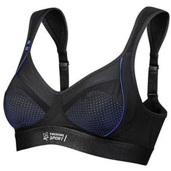 Thuasne Sport Soutien Gorge de Sport Power Up 2019 Noir/Bleu Nuit - Taille 90B