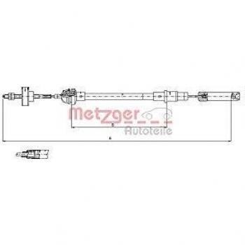 Cable de embrague METZGER 10.338 para VW Golf 2 y Jetta 2, accionamiento por cable