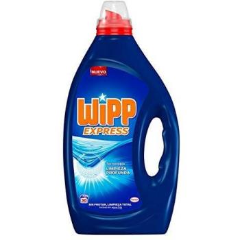 Wipp Express Detergente Líquido Azul, Negro, Estandar, 30 Lavados, 1.5 Litros