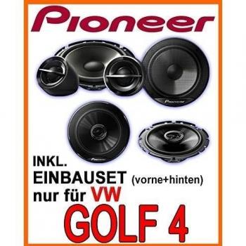 VW Golf 4 - Pioneer Lautsprecher für vorne & hinten - Einbauset