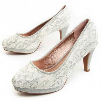 Zapato De Tacón Para Mujer Montevita Unne8 91274 Plateado Talla: 36