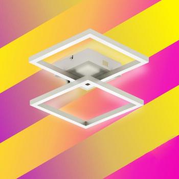 Plafón LED Müller Licht tintón Cano, RGB, CCT, plata