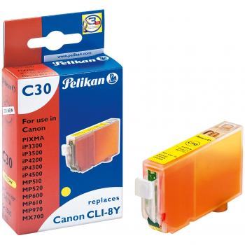 Cartucho de Tinta Pelikan C30 Amarillo Compatible con Canon CLI-8Y - 13 ml