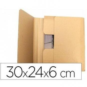 Q-Connect - Caja Para Embalar Libro Medidas 300X240X60 Mm Espesor Cartón 3 Mm