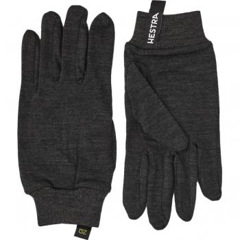 Guantes Hestra Merino Wool Liner Active Gris Oscuro, lana merino, unisex, tamaño L