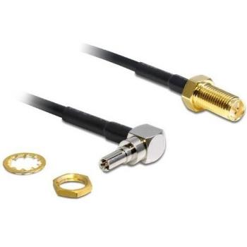 Delock 88465 RP-SMA Female to CRC-9 Male 90° Antenna Adapter Cable, 200mm
