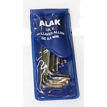 Alak.s.l LLAVE ALLEN ALAK. S. L CROMO VANADIO NIQUELADO 02. 0MM D-911CV-2