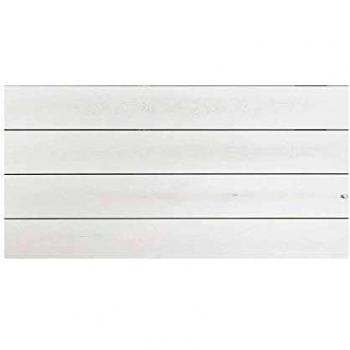 Decowood - Cabecero para Cama Dormitorio, Lamas Horizontales Rectas, Madera de Pino Decapado, Blanco - 200 x 80 cm