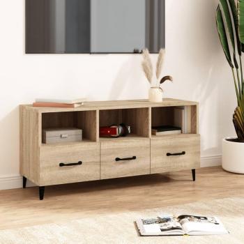 Mueble para TV de madera contrachapada color roble 102x35x50 cm