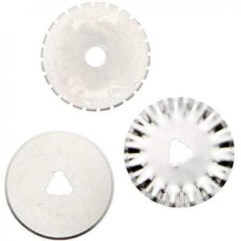 Cuchillas para Cortador Giratorio Vaessen Creative, 3 piezas, para Diestros y Zurdos, Cuchillas Giratorias Afiladas para Tela, Papel, Cuero, Fieltro, Cartulina y Otros Materiales de Manualidades