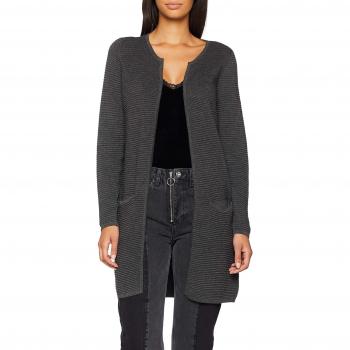 ONLY NOS Onlanna L/s Long Cardigan Knt, Chaqueta Punto para Mujer, Gris Grey Melange, 40
