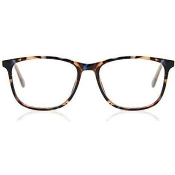 Cuadrado Montura Completa Plástico Careyshell Gafas Recetadas para Hombre - Gafas Anti-Azules - SmartBuy Collection