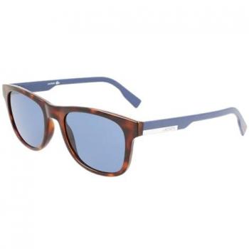 Lacoste L969S Full-Rim Square Sunglasses in Light Brown Havana