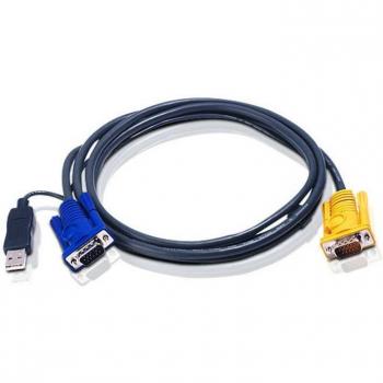 ATEN 2L-5202UP USB KVM Cable with 3-in-1 SPHD (Keyboard/Mouse/Video), Length 1.8m