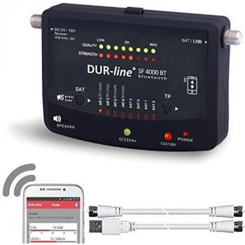 NOVEDAD! Digital Easy buscador sat. SF 4000 BT con 8 antes conjunto SATélites Incl. Smartphone App de Bluetooth para otros Profi Usos [medidor de satélite - DUR-line SF 4000 BT - buscador sat.]
