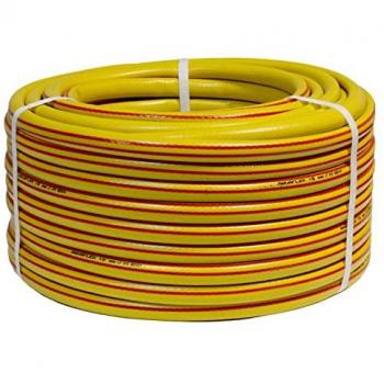 Manguera Trenzada Bonerva Aquaflex Amarilla 20 mm x 50 m - PVC para Jardinería y Agricultura, 8 BAR de Presión