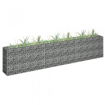 vidaXL Gabion Raised Bed Galvanised Steel 270x30x60 cm