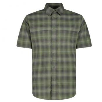 Camisa de Manga Corta CMP para Hombre en Salvia y Antracita - Talla 46