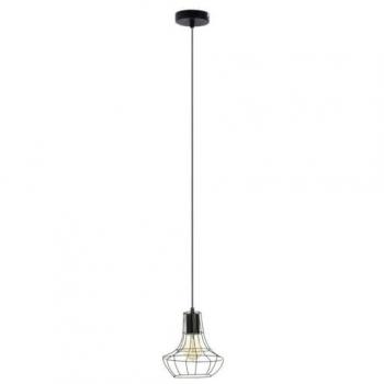 Lámpara de Suspensión Outline, Metal Negro, 19x19x116 cm
