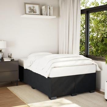 Cama de terciopelo negro 120x190 cm con estructura y herramientas incluidas