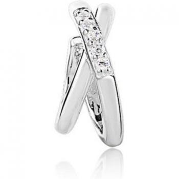 Pendiente earcuff Dyna de plata bañado en rodio