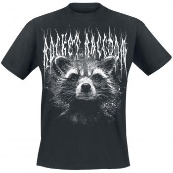 Guardianes De La Galaxia 2 - Black Metal Rocket Hombre Camiseta Negro S 100% algodón Regular