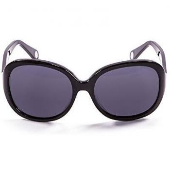 Ocean Sunglasses Elisa - Gafas de Sol polarizadas - Montura : Negro Brillante - Lentes : Azul Espejo