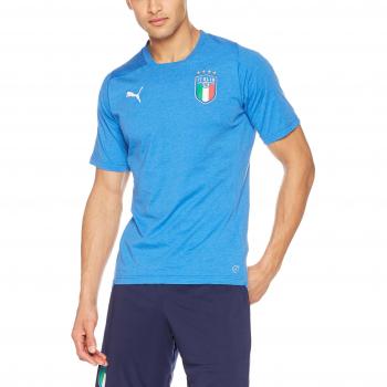Puma FIGC Italia Casual Performance Camiseta de SS Camiseta, Primavera/Verano, Hombre, Color Team Power Blue Heather, tamaño Medium