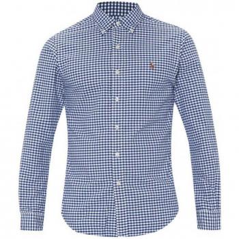 Polo Ralph Lauren Men's Button Down Oxford Shirt, Royal/White, Size Small