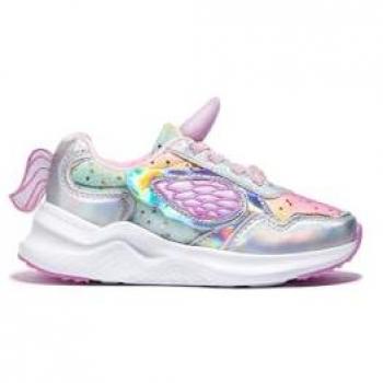 Zapatillas de Niña Running Bajas con Luces y Glitter Unicornio Multicolor