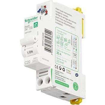 Disyuntor modular 1P+N Schneider Electric Resi9 XP 20A curva C