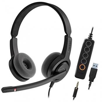 Auriculares Axtel Voice UC28-35 Duo NC USB-A con Micrófono, Cancelación de Ruido, Estéreo y Conexión USB tipo A