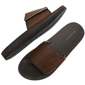 ARRIGO BELLO Hombre Chanclas Suela de látex Sandalias Verano Flip Flop Plantillas de Cuero Piscina Playa Talla 41-46