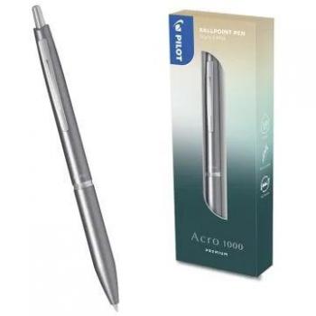Bolígrafo Pilot Acro 1000 Premium Gris, tinta de gel, trazo suave, diseño ergonómico, recarga disponible