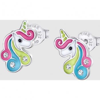 Pendientes Unicornio Time Road WS02454 Plata Infantil