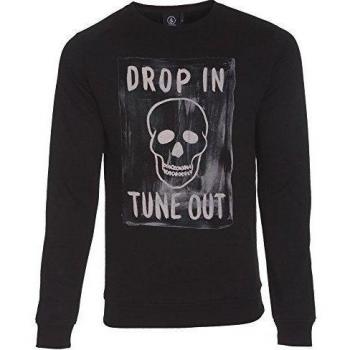 Volcom Tune Out Crew - Sudadera para hombre, color negro, talla S