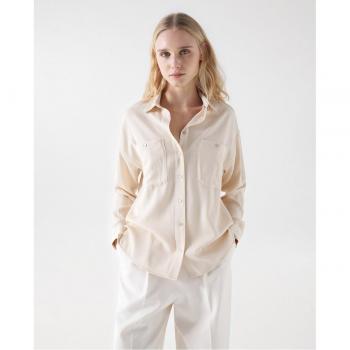 Camisa Lightdenim Loose Salsa Jeans Beige