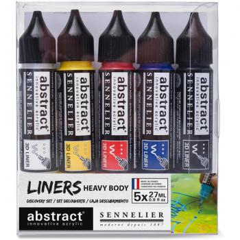 Set de 5 Marcadores Acrílicos Abstractos Sennelier - Colores Primarios - 27 ml