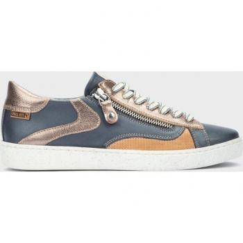 Zapatillas de piel de mujer con cordones y cremallera lateral Pikolinos