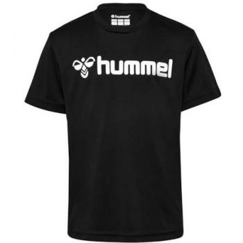 Camiseta Infantil Unisex Hummel Logo Negra