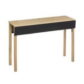 Mueble de Entrada Recibidor Extensio Color Roble y Gris 111 Cm - Consola de madera gris extensible
