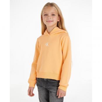 Calvin Klein - Sudadera de niña naranja con capucha