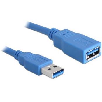 DeLOCK USB 3.0-A M/F - 2m 2m USB A USB A Azul - Cable USB