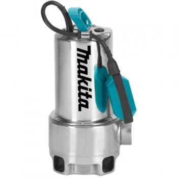 Pompa sumergible eléctrica Makita PF1110 para agua sucia, 1100W, 250 l/min, con flotador