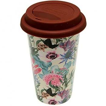 Taza térmica De'Longhi DLSC065 de cerámica con tapa de silicona en Multicolor de 300 ml