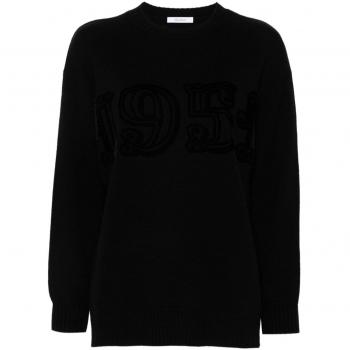 Max Mara Women's Black Wool Cashmere Blend Sweatshirt Size Small